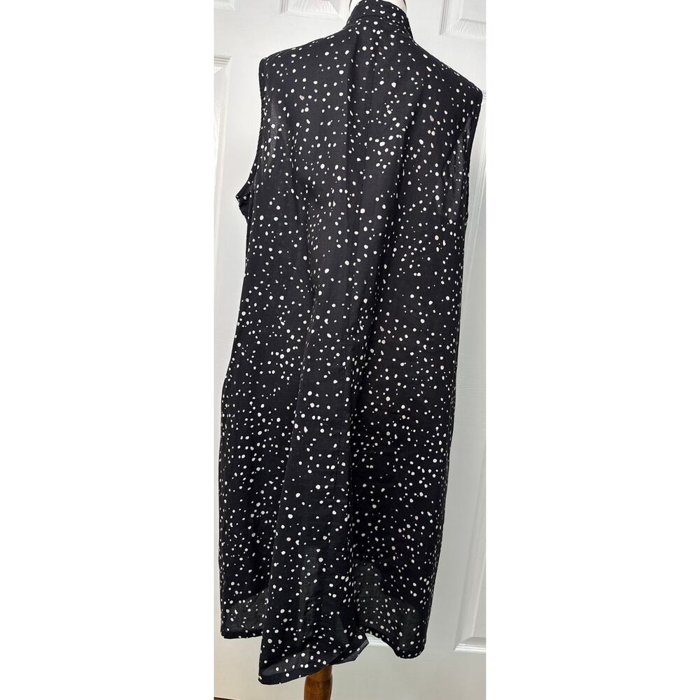 Eileen Fisher Organic Cotton Polka Dot Sleeveless Tunic Dress L - Picture 5 of 7